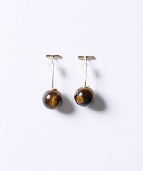 ucalypt(ユーカリプト)の「ucalypt/ユーカリプト Deep Back Drop Earrings イヤリング(イヤリング・レディース・ブラック/ブラウン・FREE)」の3枚目の写真