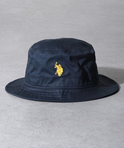 U.S. POLO ASSN.（ユーエスポロアッスン）の「【U.S. POLO ASSN.】 ワンポイント ロゴ刺繍 バケットハット / バケハ（ハット・メンズ・ベージュ/ネイビー/インディゴブルー/オフホワイト/ネイビー系/ブラック/カーキ・FREE）」の5枚目の写真
