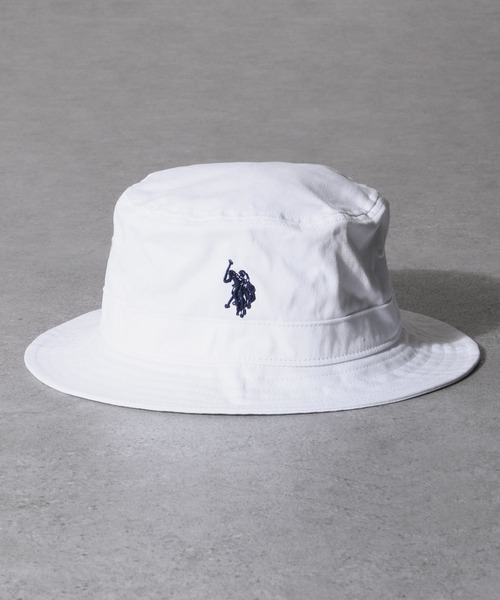 U.S. POLO ASSN.（ユーエスポロアッスン）の「【U.S. POLO ASSN.】 ワンポイント ロゴ刺繍 バケットハット / バケハ（ハット・メンズ・ベージュ/ネイビー/インディゴブルー/オフホワイト/ネイビー系/ブラック/カーキ・FREE）」の2枚目の写真