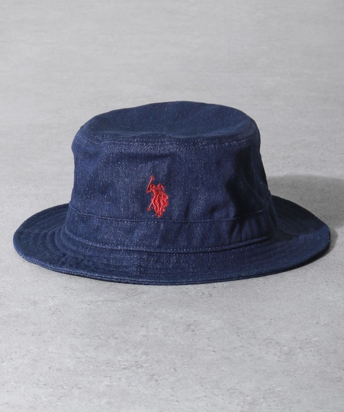 U.S. POLO ASSN.（ユーエスポロアッスン）の「【U.S. POLO ASSN.】 ワンポイント ロゴ刺繍 バケットハット / バケハ（ハット・メンズ・ベージュ/ネイビー/インディゴブルー/オフホワイト/ネイビー系/ブラック/カーキ・FREE）」の6枚目の写真