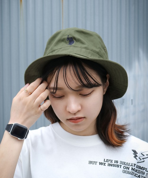 U.S. POLO ASSN.（ユーエスポロアッスン）の「【U.S. POLO ASSN.】 ワンポイント ロゴ刺繍 バケットハット / バケハ（ハット・メンズ・ベージュ/ネイビー/インディゴブルー/オフホワイト/ネイビー系/ブラック/カーキ・FREE）」の15枚目の写真