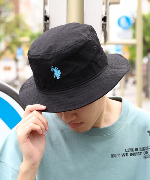 U.S. POLO ASSN.（ユーエスポロアッスン）の「【U.S. POLO ASSN.】 ワンポイント ロゴ刺繍 バケットハット / バケハ（ハット・メンズ・ベージュ/ネイビー/インディゴブルー/オフホワイト/ネイビー系/ブラック/カーキ・FREE）」の9枚目の写真