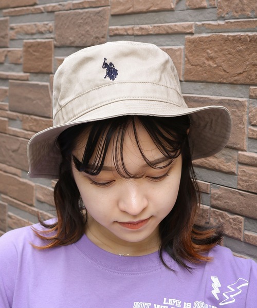 U.S. POLO ASSN.（ユーエスポロアッスン）の「【U.S. POLO ASSN.】 ワンポイント ロゴ刺繍 バケットハット / バケハ（ハット・メンズ・ベージュ/ネイビー/インディゴブルー/オフホワイト/ネイビー系/ブラック/カーキ・FREE）」の12枚目の写真