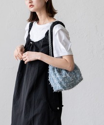 デニムリボンバッグ バレエコア チェーンバッグ