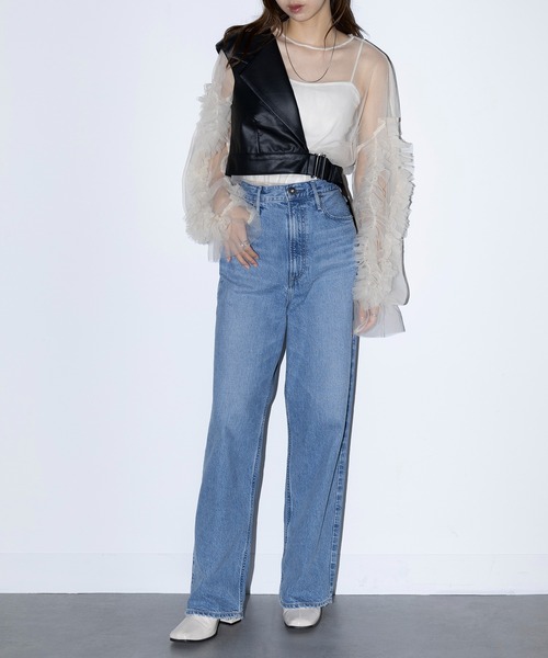 セール】【MAISON BREEZE reveur】エコレザー アシンメトリー