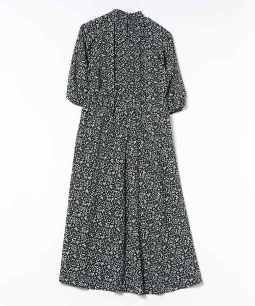 Mila Owen(ミラオーウェン)の「パフスリーブハイネック柄シフォンワンピース【手洗い可能】(ワンピース・レディース・アイボリー/チャコールグレー・0/1)」の14枚目の写真