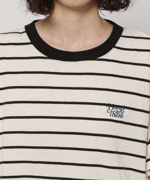 niko and...（ニコアンド）の「チュールフリルボーダープルオーバー（Tシャツ/カットソー・レディース・ブラック/レッド/グリーン・FREE）」の11枚目の写真