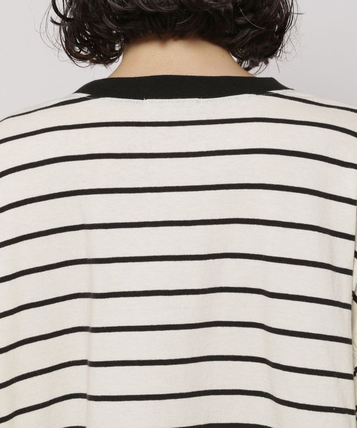 niko and...（ニコアンド）の「チュールフリルボーダープルオーバー（Tシャツ/カットソー・レディース・ブラック/レッド/グリーン・FREE）」の10枚目の写真