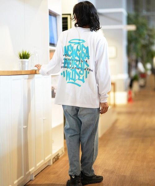 NEW ERA(ニューエラ)の「NEW ERA/ニューエラ ロンT/コットンTee オーバーサイズ バックプリント 14324706/14324708(Tシャツ/カットソー・メンズ・ブラック/モスグリーン/ホワイト・XL/2XL/L/M)」の10枚目の写真