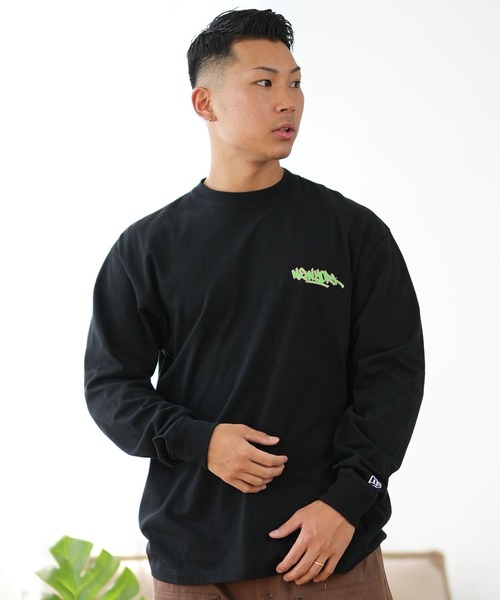 NEW ERA(ニューエラ)の「NEW ERA/ニューエラ ロンT/コットンTee オーバーサイズ バックプリント 14324706/14324708(Tシャツ/カットソー・メンズ・ブラック/モスグリーン/ホワイト・XL/2XL/L/M)」の22枚目の写真