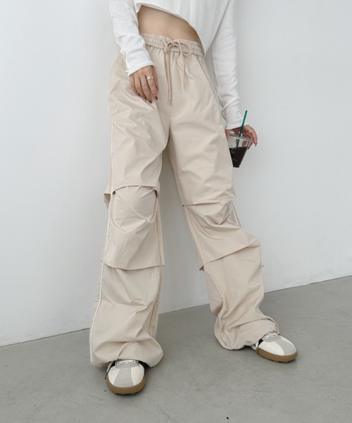 CLEA（クレア）の「サイドラインタック入りスノーパンツ（その他パンツ・レディース・ピンク/チャコールグレー/アイボリー/ブラック・MEDIUM）」の12枚目の写真