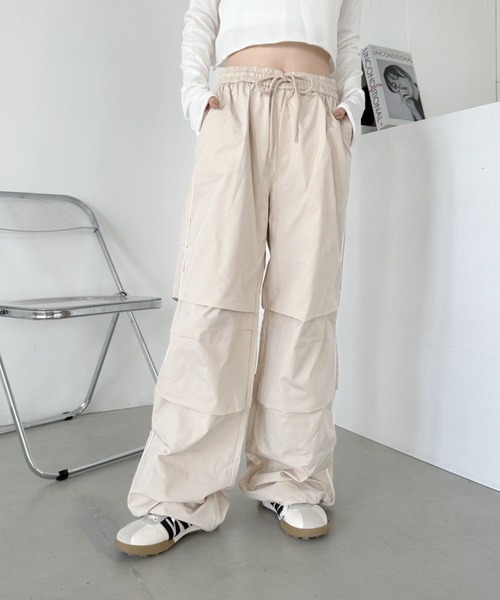 CLEA（クレア）の「サイドラインタック入りスノーパンツ（その他パンツ・レディース・ピンク/チャコールグレー/アイボリー/ブラック・MEDIUM）」の7枚目の写真