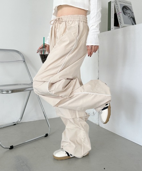 CLEA（クレア）の「サイドラインタック入りスノーパンツ（その他パンツ・レディース・ピンク/チャコールグレー/アイボリー/ブラック・MEDIUM）」の8枚目の写真