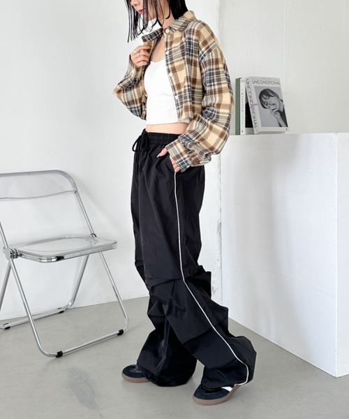 CLEA（クレア）の「サイドラインタック入りスノーパンツ（その他パンツ・レディース・ピンク/チャコールグレー/アイボリー/ブラック・MEDIUM）」の18枚目の写真