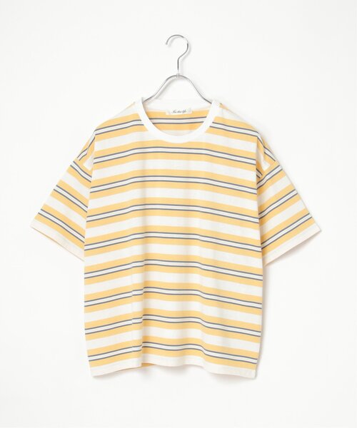 LBC（エルビーシー）の「マルチボーダーTee（Tシャツ/カットソー・レディース・イエロー/ブルー・M）」の10枚目の写真
