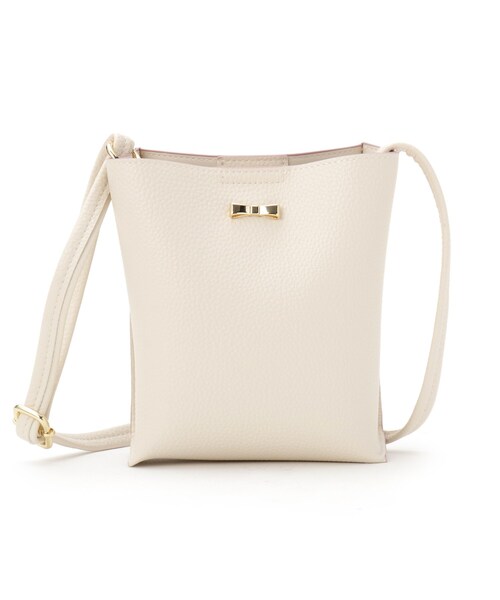 SHOO・LA・RUE（シューラルー）の「合皮ポシェット（ショルダーバッグ・キッズ・アイボリー/ピンク・00）」の3枚目の写真