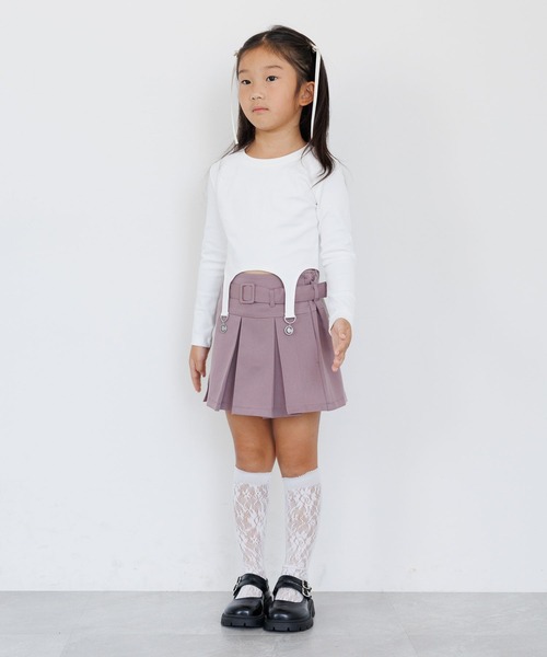 10C REPIPI（ジューシーレピピ）の「【10C REPIPI】HEMスソチャームトップス（Tシャツ/カットソー・キッズ・ブラック/ホワイト・130cm/120cm/110cm）」の4枚目の写真