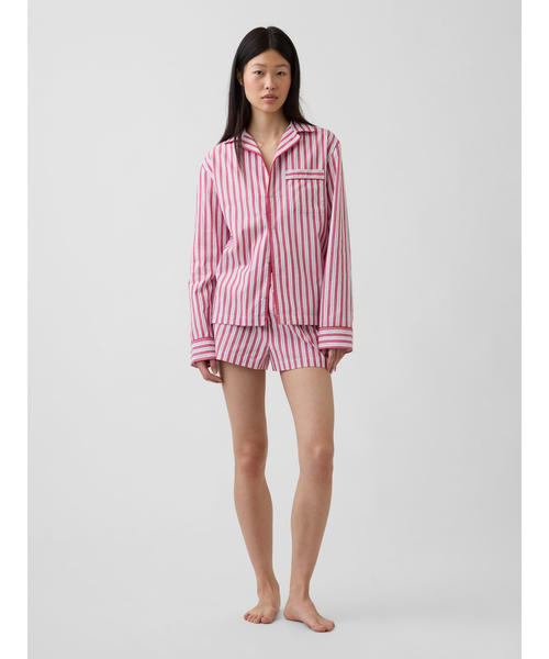 GAP(ギャップ)の「MadeSoft ポプリン パジャマシャツ(ルームウェア/パジャマ・レディース・ブルー/グリーン/ピンク/ライトグリーン/ホワイト×ネイビー/マルチ/ライトインディゴブルー・XS/S/M/XXS/L)」の8枚目の写真