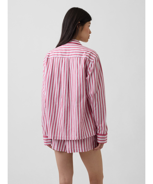 GAP(ギャップ)の「MadeSoft ポプリン パジャマシャツ(ルームウェア/パジャマ・レディース・ブルー/グリーン/ピンク/ライトグリーン/ホワイト×ネイビー/マルチ/ライトインディゴブルー・XS/S/M/XXS/L)」の10枚目の写真