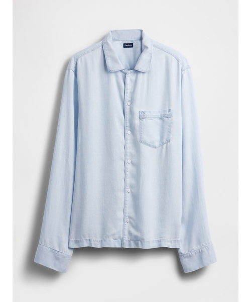 GAP(ギャップ)の「MadeSoft ポプリン パジャマシャツ(ルームウェア/パジャマ・レディース・ブルー/グリーン/ピンク/ライトグリーン/ホワイト×ネイビー/マルチ/ライトインディゴブルー・XS/S/M/XXS/L)」の13枚目の写真
