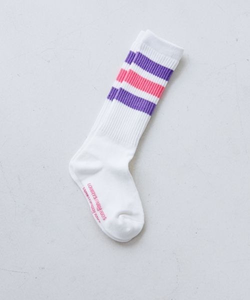 LOWRYS FARM（ローリーズファーム）の「フトラインハイソックス　135759（ソックス/靴下・キッズ・イエロー/グリーン/ブラック/パープル/レッド/ネイビー/ブルー/ピンク・M/XL/L/LARGE/MEDIUM/X-LARGE）」の6枚目の写真