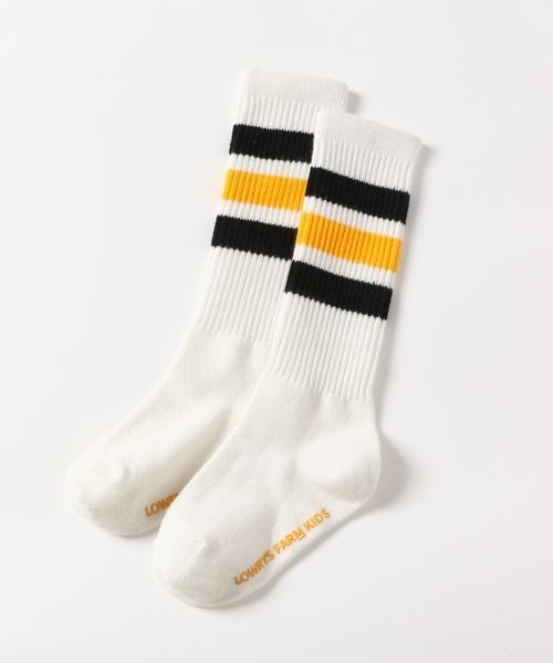 LOWRYS FARM（ローリーズファーム）の「フトラインハイソックス　135759（ソックス/靴下・キッズ・イエロー/グリーン/ブラック/パープル/レッド/ネイビー/ブルー/ピンク・M/XL/L/LARGE/MEDIUM/X-LARGE）」の11枚目の写真