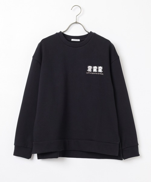 Honeys（ハニーズ）の「ワンポイントルームウェア（上下セット）（ルームウェア/パジャマ・レディース・ベージュ/ブラック/オフホワイト・S/M/L/LL）」の18枚目の写真