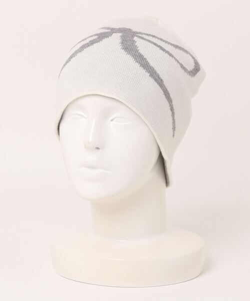 LADY LIKE(レディライク)の「リボン柄バイカラーニットキャップ(ニットキャップ/ビーニー・レディース・ネイビー/ブラック/オフホワイト・F)」の15枚目の写真