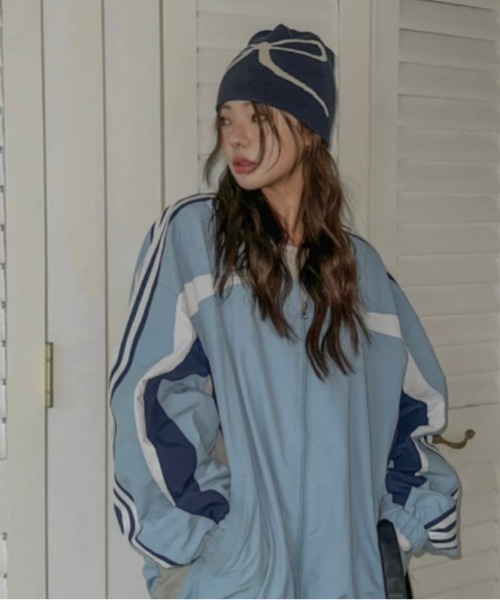 LADY LIKE(レディライク)の「リボン柄バイカラーニットキャップ(ニットキャップ/ビーニー・レディース・ネイビー/ブラック/オフホワイト・F)」の14枚目の写真