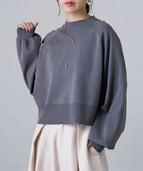 COLONY 2139（コロニートゥーワンスリーナイン）の「エステルヤーンラグランプルオーバー（ニット/セーター・レディース・ブルー/レッド/ブラック/パープル/チャコールグレー/ライトグレー・FREE）」の3枚目の写真