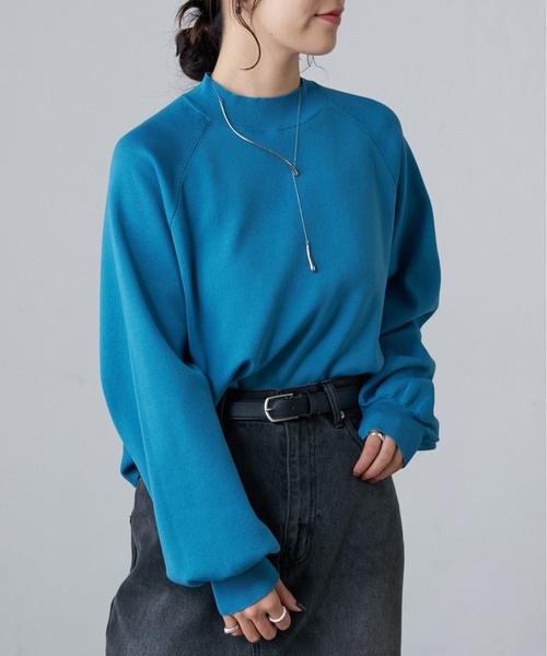 COLONY 2139（コロニートゥーワンスリーナイン）の「エステルヤーンラグランプルオーバー（ニット/セーター・レディース・ブルー/レッド/ブラック/パープル/チャコールグレー/ライトグレー・FREE）」の5枚目の写真