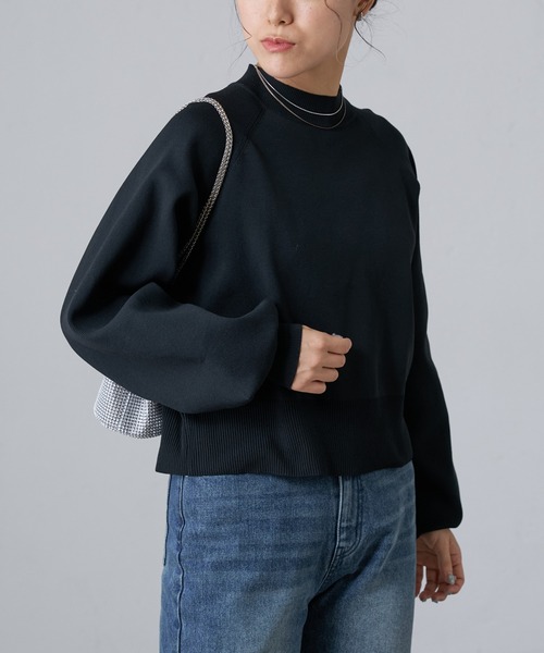 COLONY 2139（コロニートゥーワンスリーナイン）の「エステルヤーンラグランプルオーバー（ニット/セーター・レディース・ブルー/レッド/ブラック/パープル/チャコールグレー/ライトグレー・FREE）」の2枚目の写真