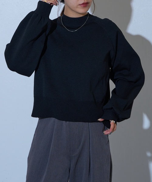 COLONY 2139（コロニートゥーワンスリーナイン）の「エステルヤーンラグランプルオーバー（ニット/セーター・レディース・ブルー/レッド/ブラック/パープル/チャコールグレー/ライトグレー・FREE）」の7枚目の写真