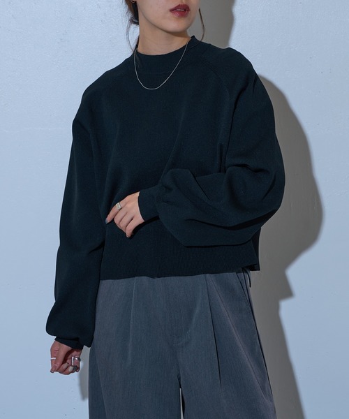 COLONY 2139（コロニートゥーワンスリーナイン）の「エステルヤーンラグランプルオーバー（ニット/セーター・レディース・ブルー/レッド/ブラック/パープル/チャコールグレー/ライトグレー・FREE）」の10枚目の写真