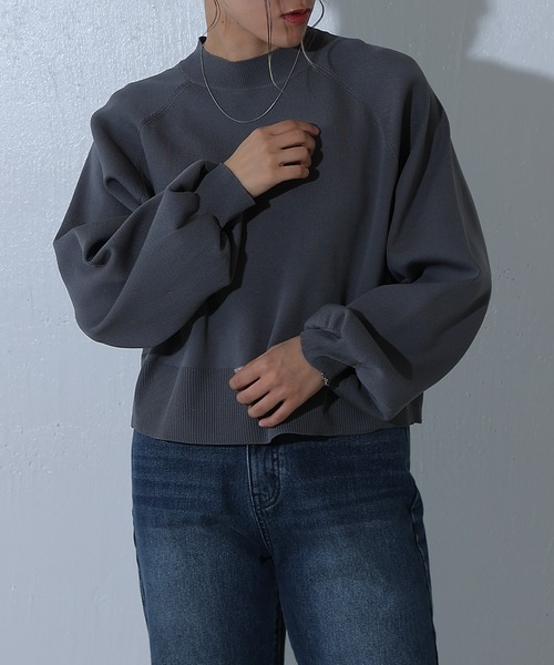 COLONY 2139（コロニートゥーワンスリーナイン）の「エステルヤーンラグランプルオーバー（ニット/セーター・レディース・ブルー/レッド/ブラック/パープル/チャコールグレー/ライトグレー・FREE）」の17枚目の写真