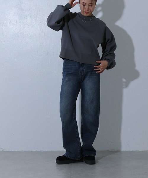 COLONY 2139（コロニートゥーワンスリーナイン）の「エステルヤーンラグランプルオーバー（ニット/セーター・レディース・ブルー/レッド/ブラック/パープル/チャコールグレー/ライトグレー・FREE）」の21枚目の写真