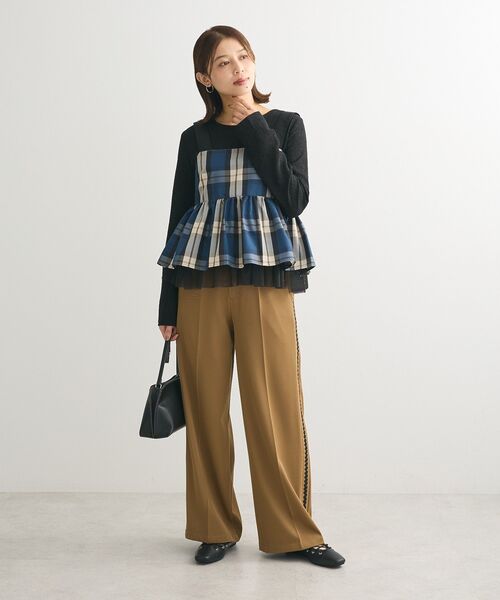 Sugar spoon（シュガースプーン）の「・SUGAR　SPOON　チェックペプラムビスチェ（ベスト・レディース・ブルー/ボルドー・FREE）」の21枚目の写真