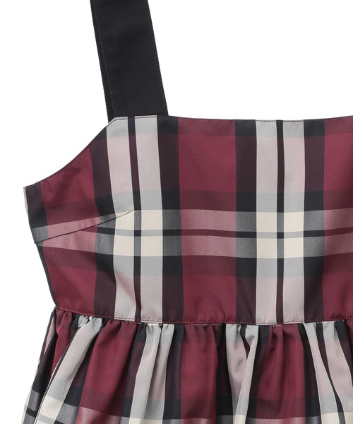 Sugar spoon（シュガースプーン）の「・SUGAR　SPOON　チェックペプラムビスチェ（ベスト・レディース・ブルー/ボルドー・FREE）」の12枚目の写真