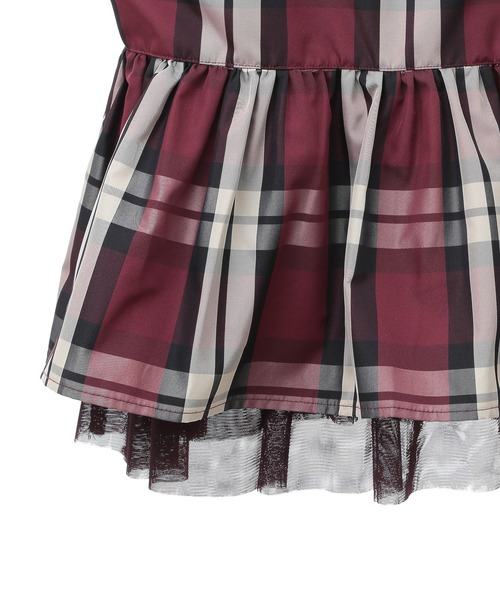 Sugar spoon（シュガースプーン）の「・SUGAR　SPOON　チェックペプラムビスチェ（ベスト・レディース・ブルー/ボルドー・FREE）」の14枚目の写真