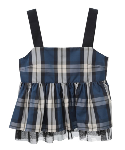 Sugar spoon（シュガースプーン）の「・SUGAR　SPOON　チェックペプラムビスチェ（ベスト・レディース・ブルー/ボルドー・FREE）」の18枚目の写真