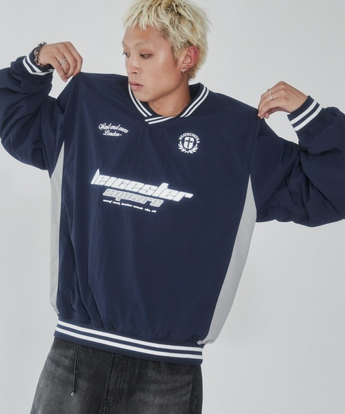 WEGO（ウィゴー）の「WEGO/ナイロンゲームロゴプルオーバー（スウェット・メンズ・ブラック/ネイビー・LARGE/MEDIUM/SMALL）」の2枚目の写真