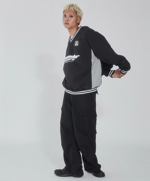 WEGO（ウィゴー）の「WEGO/ナイロンゲームロゴプルオーバー（スウェット・メンズ・ブラック/ネイビー・LARGE/MEDIUM/SMALL）」の9枚目の写真