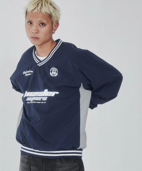 WEGO（ウィゴー）の「WEGO/ナイロンゲームロゴプルオーバー（スウェット・メンズ・ブラック/ネイビー・LARGE/MEDIUM/SMALL）」の11枚目の写真