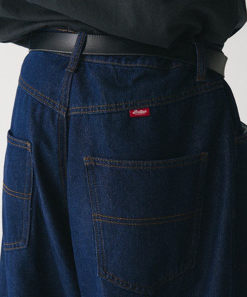 Adoon plain(アドーンプレーン)の「WIDE CURVED DENIM PANTS / ワイドカーブデニムパンツ(デニムパンツ・メンズ・キナリ/インディゴブルー・MEDIUM/LARGE)」の7枚目の写真