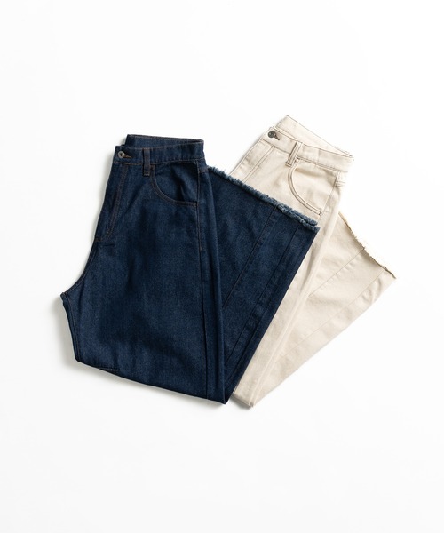 Adoon plain(アドーンプレーン)の「WIDE CURVED DENIM PANTS / ワイドカーブデニムパンツ(デニムパンツ・メンズ・キナリ/インディゴブルー・MEDIUM/LARGE)」の13枚目の写真
