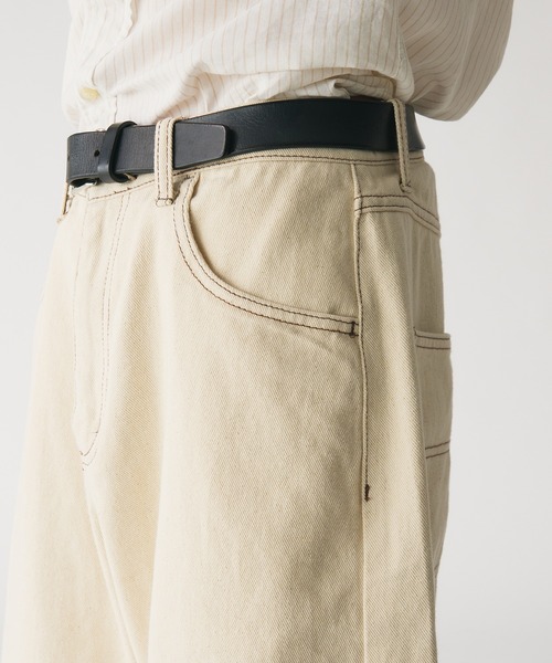 Adoon plain(アドーンプレーン)の「WIDE CURVED DENIM PANTS / ワイドカーブデニムパンツ(デニムパンツ・メンズ・キナリ/インディゴブルー・MEDIUM/LARGE)」の8枚目の写真