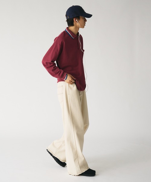 Adoon plain(アドーンプレーン)の「WIDE CURVED DENIM PANTS / ワイドカーブデニムパンツ(デニムパンツ・メンズ・キナリ/インディゴブルー・MEDIUM/LARGE)」の21枚目の写真