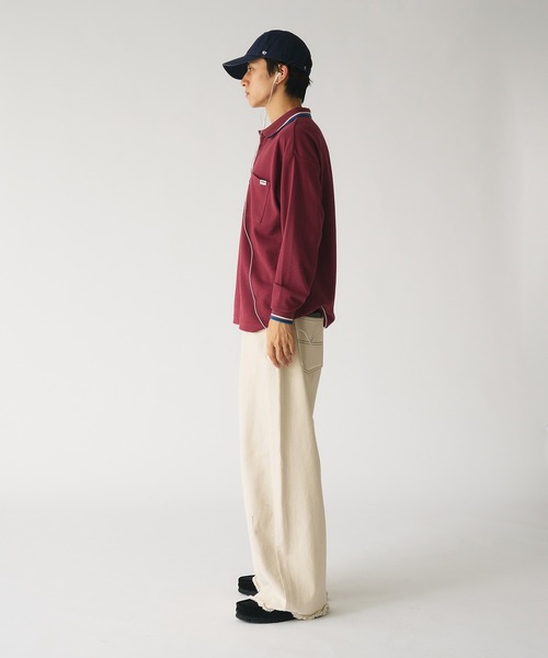 Adoon plain(アドーンプレーン)の「WIDE CURVED DENIM PANTS / ワイドカーブデニムパンツ(デニムパンツ・メンズ・キナリ/インディゴブルー・MEDIUM/LARGE)」の15枚目の写真