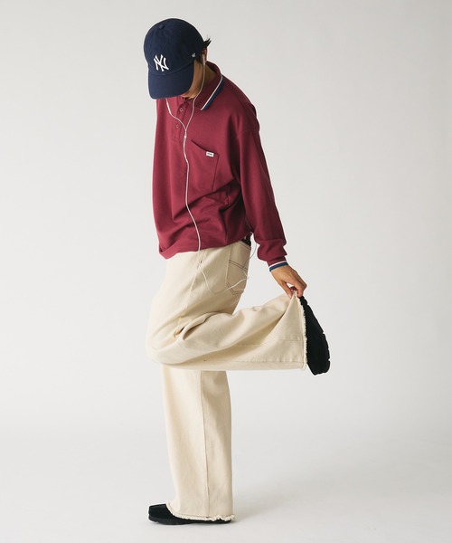 Adoon plain(アドーンプレーン)の「WIDE CURVED DENIM PANTS / ワイドカーブデニムパンツ(デニムパンツ・メンズ・キナリ/インディゴブルー・MEDIUM/LARGE)」の16枚目の写真