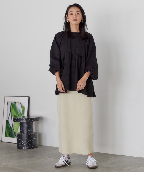 AMERICAN HOLIC（アメリカンホリック）の「ミラノリブニットタイトスカート（スカート・レディース・アイボリー/ブラック/ブルーグリーン/杢グレー・S/L/M）」の10枚目の写真